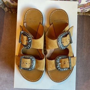 Sézane Low Jade Mules in Saffron size US 5/FR 35